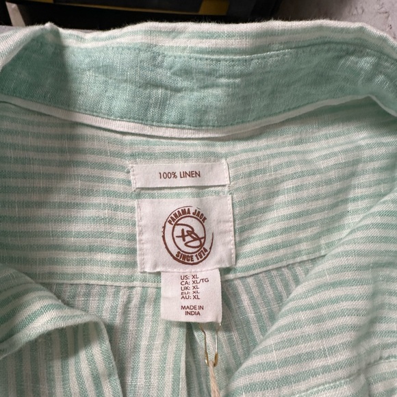 Men's Panama Jack Linen Shortsleeved Button Up Shirt NWT - Picture 4 of 6